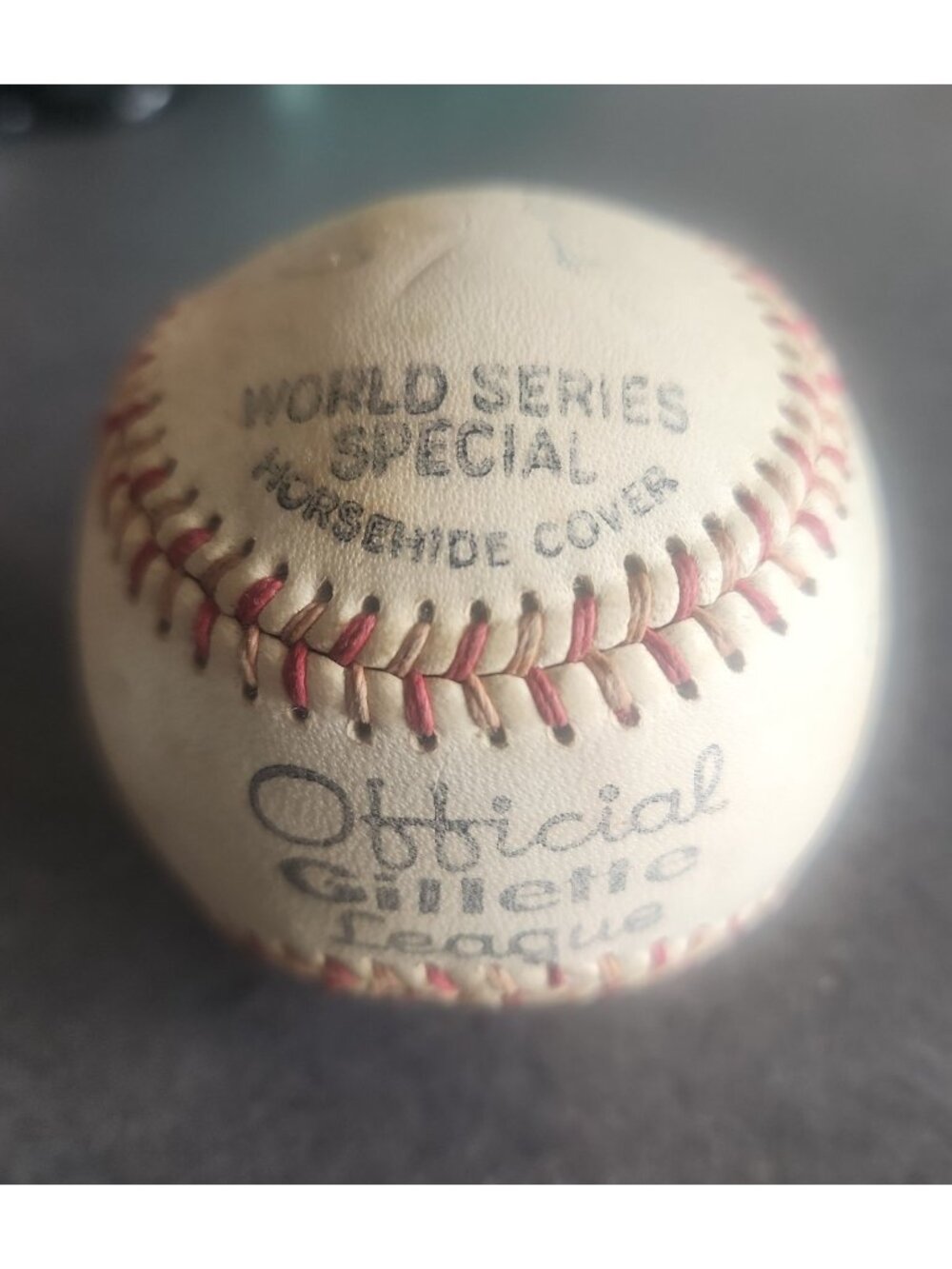 1960s Official GILLETTE League World Series Special Facsimile Autograph Baseball